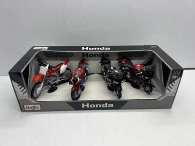 Maisto 1:12 Official Honda Diecast Motorcycles 4 Pack CBR CRF 1000 450r 800rr - Image 1 of 4