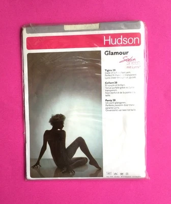 Vintage Nylonstrumpfhose Hudson Glamour 20, NATURWEISS/007, I 38-40 - Bild 1 von 4