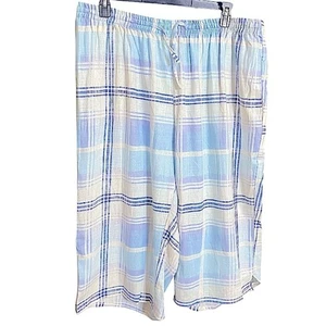 Woman Within 26W Petite Linen Blend Capri Pants New Boho Beach Casual Womens - Picture 1 of 9
