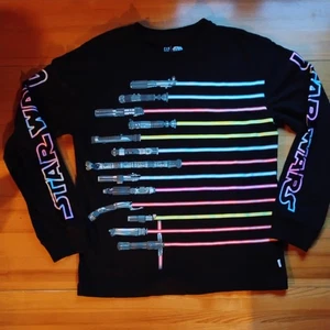Gap Kids Star Wars Graphic T-Shirt Lightsaber Long-sleeved Youth Junior L - Picture 1 of 6