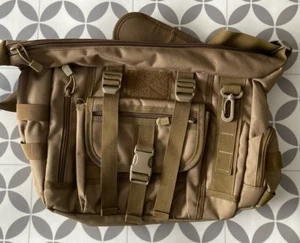 Messenger Bag Backpack D5 Column With Bottle Holder Military Style Olive Green - Picture 1 of 10