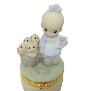 Precious Moments God Loveth a Cheerful Giver Schmuckkästchen Welpen Hund 1998 - Bild 1 von 9