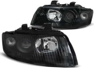 Headlights for Audi A4 B6 2000 2001 2002 2003 2004 VR-1122 Headlamps Black - Picture 1 of 1