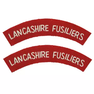 Lancashire Fusiliers - WW2 Repro Shoulder Titles Patch Badge British Army Flash - Picture 1 of 1