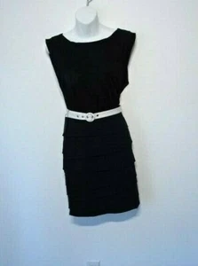 Vestido para mujer Alice + Olivia falda plisada con cinturón corte trasero sin mangas S NEGRO - Imagen 1 de 9