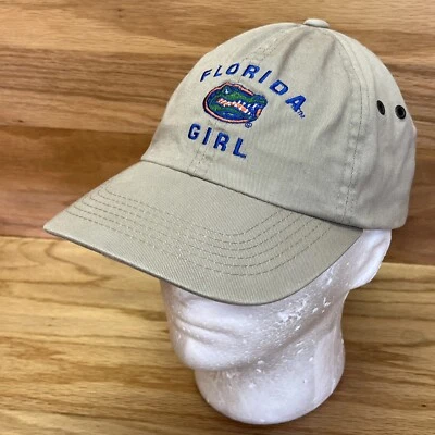 Gorra Florida Gators Florida Niña Beige Ajustable Correa Bordada Logo Gorra Foto 1 de 4