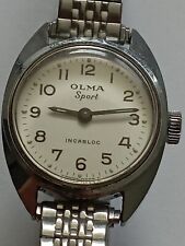 VINTAGE Rare Swiss made OLMA SPORT watch women lady's  with bracelet working 