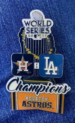 2017 World Series Pin 2017 Champions Houston Astros Vs Los Angeles Dodgers  - Image 1 of 4