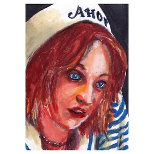 1 of 1 PSC Sketch Card of Robin from Stranger Things Original Art 2,5”x3.5” - Picture 1 of 1