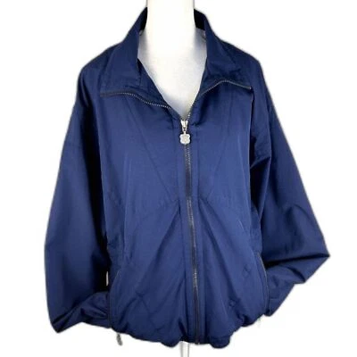 Kaelin Athletic Track Suit Jacket Wm's Sz L Navy Blue Machine Washable - Image 1 of 4