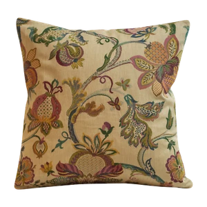Traditional Floral Tapestry Cushion. Double Sided. 17x17". Beige Natural Colours - Picture 1 of 1