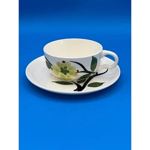 Set of 6 VTG Blue Ridge Pottery Joni Dixie Dogwood Hand painted cup & saucers - Picture 1 of 9