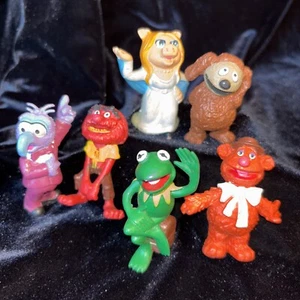 De colección 6 Figuras Muppet Kermit Años 70 Schliech HAL Alemania Occidental Miss Piggy - Imagen 1 de 13