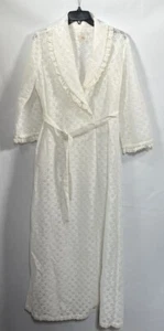 Accappatoio vintage anni 70 Miss Elaine bianco occhiello 1 bottone casa abito salotto med? - Foto 1 di 11
