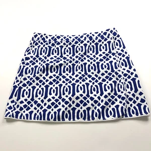 J. McLaughlin Large (Fits 32W) Elastic Waist Pull On Skirt Skort 4" Shorts Blue - Picture 1 of 13