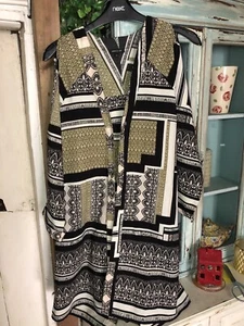 New River Island Cover Up Size 10,scarf Print,open Shoulder - Picture 1 of 4