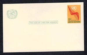 UN United Nations Postkarten Scott #UXC8 unbenutzt M NH 1972 Emblem & Flügel - Bild 1 von 1