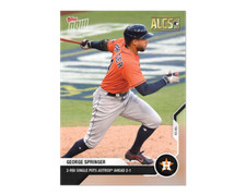 George Springer - MLB TOPPS NOW Card 423 ALCS 2-RBI single 2020 base postseason