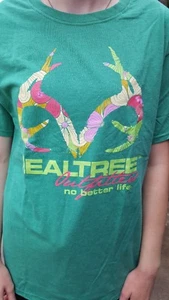 Realtree Wild Child T-Shirt Ladies Heather Green XL, 2X, 3X NWT - Picture 1 of 1