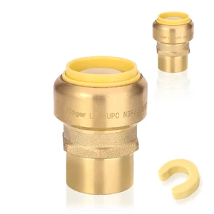 EFIELD (paquete de 2 a 100) 1" ajuste a presión × 3/4" adaptador hembra accesorios de latón sin cable - Imagen 1 de 7