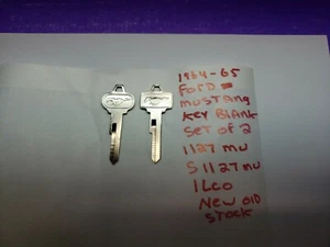 SET OF 2 1964-66 Ford Mustang Key BLANKS 1127MU S1127MU ignition/door uncut keys - Bild 1 von 8