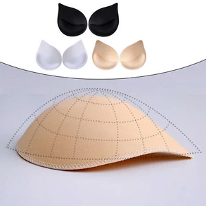 1 Pair Bra Insert Pads Cup Lifter Droplets Shaped Lightweight for Sports - Picture 1 of 28