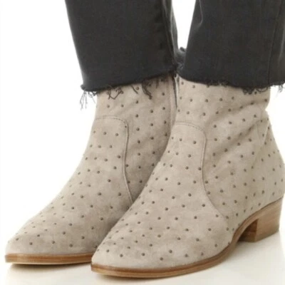 Joie Lacole Taupe Women’s 8 Suede Studded Ankle Bootie 38/8 - Image 1 of 4