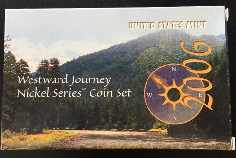 2006 U.S. Mint Westward Journey Nickel Series Coin Set Complete Box & COA Cover