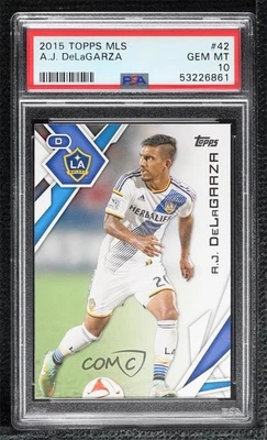2015 Topps MLS AJ DeLaGarza #42 PSA 10 GEM MT - Image 1 of 2