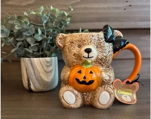 Creepy Critters Bear Holding Pumpkin Halloween Mug Brand New Summerween - Picture 1 of 1