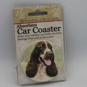 Super Absorbent Stone Car Coaster Springer Spaniel Dog Breed Gift - Picture 1 of 1