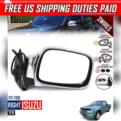 FIT ISUZU TFR HOLDEN RODEO PICKUP 1999-2001 ESPEJO LATERAL CABLE CROMADO 3 CABLES DIESTRO Foto 1 de 4