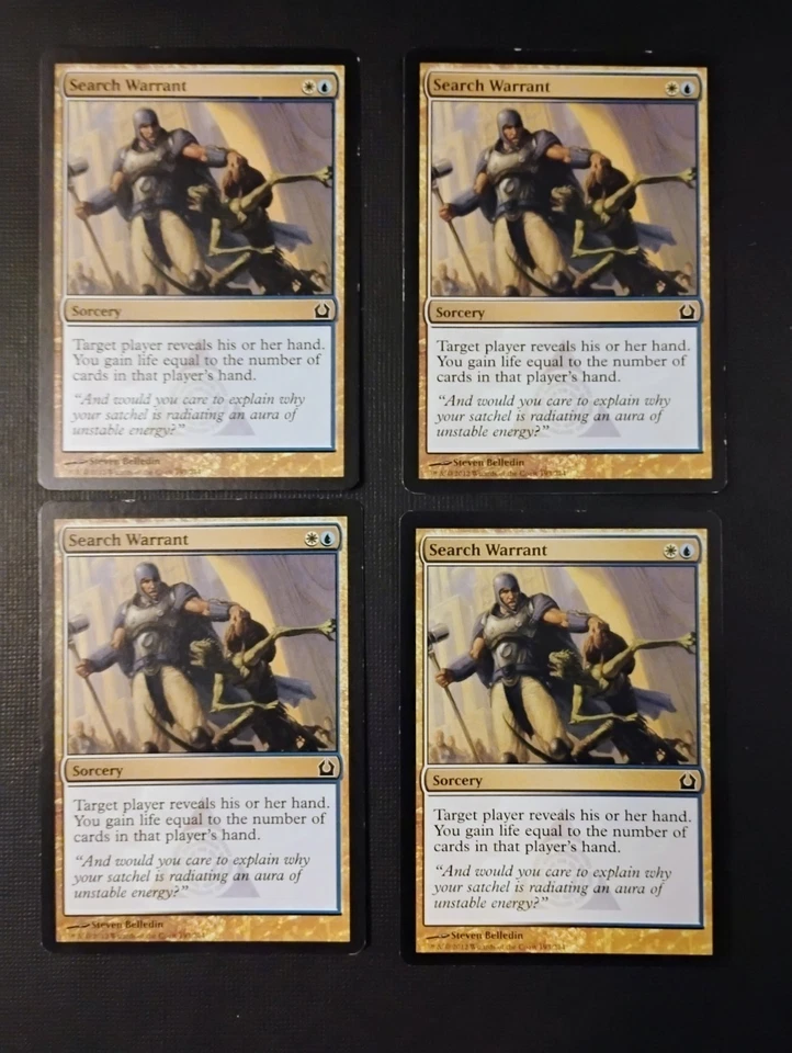 Search Warrant X4 Return to Ravnica Playset MTG Magic the Gathering - Image 1 of 1