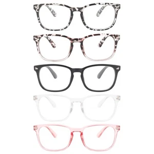 6 Pack Blue Light Blocking Glasses for Computer Gaming, Fashion Fake Anti Eye... - Picture 1 of 6