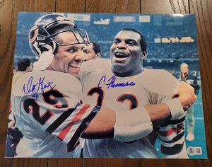 Dennis Gentry Calvin Thomas dual signed 11x14 photo auto 1985 Chicago Bears BAS - Picture 1 of 2