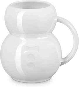 Le Creuset Snowman Mug Set of 2 Limited Japan Stoneware Holiday Gift New - Picture 1 of 5