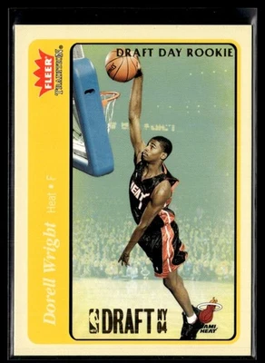2004-05 Fleer Tradition Draft Day Rookie Dorell Wright RC 100/375 Miami Heat Foto 1 de 2