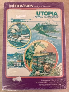 Utopia (Intellivision, 1981) SEALED Complete Game w/ Box Manual Cards - Picture 1 of 2
