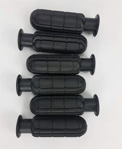 Set of 6 Foosball Table Rubber Handle Grip Replacement Parts Black Excalibur - Picture 1 of 2