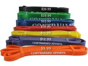Bandas elásticas de resistencia de contrabando Sports 7419 41 in bucle para hombre y mujer pullup - Imagen 1 de 23