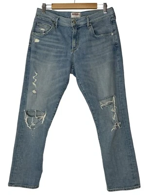 Agolde 90’s Mid Rise Distressed Jeans Women 29 Light Frayed Relaxed Loose Fit - Image 1 of 4
