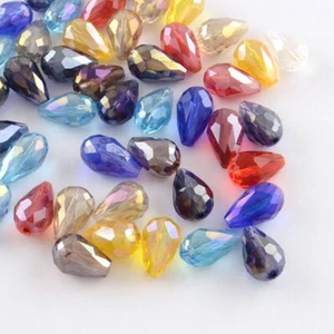 Böhmische Glasperlen Glasschliff Bunt AB Kristall Schmuckperlen Fire-polished - Bild 1 von 2
