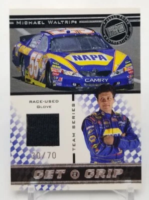 2007 Press Pass MICHAEL WALTRIP Get a Grip Team Race Used Glove Relic /70 NASCAR - Image 1 of 4