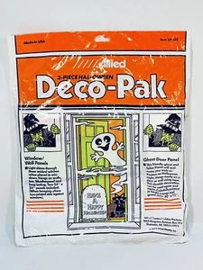 Vintage 1992 Allied 3 Piece Halloween Deco Pak Door Panel Window Panels - Picture 1 of 7
