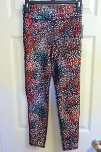Girls Gap Kids GapFit Athletic Leggings Size XXL (14-16) Black with Floral Print - Picture 1 of 2