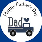 FATHERS DAY GLOSS PERSONALISED STICKERS CELEBRATION HAPPY FATHERS DAY DAD LABELS