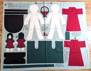 Amish Gentle Sarah & Little Anne Cut & Sew Fabric Panel Doll by Joan Kessler Red - Picture 1 of 2