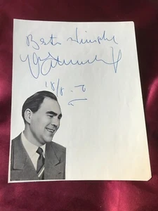Autograph MAX SCHMELING (†2005)-Heavyweight Champion 1930s-Cut handsigned - Picture 1 of 1