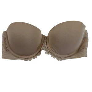 Sujetador de encaje tostado Maidenform 0421GP talla 34C con aros pushup encaje malla laterales nuevo sin etiquetas - Imagen 1 de 8