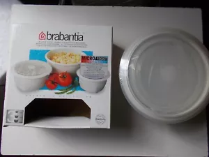 Brabantia Qualität 3-teiliges Mikrowellen-Gefrierfach Set mit Deckeln 0,75 l 1,25 2,25 l - Bild 1 von 8